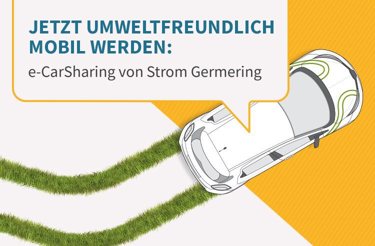 E-CarSharing - E-Auto hinterlässt Grasspuren