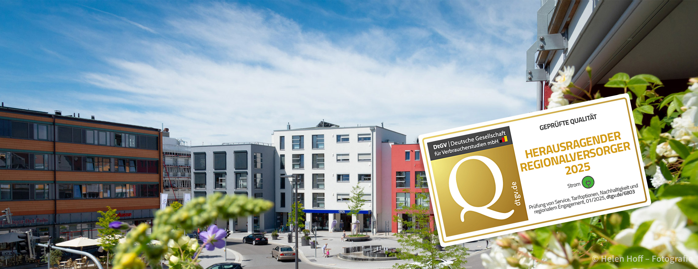 Ausgezeichneter Service für Germering - Blick auf Zentrum Germering